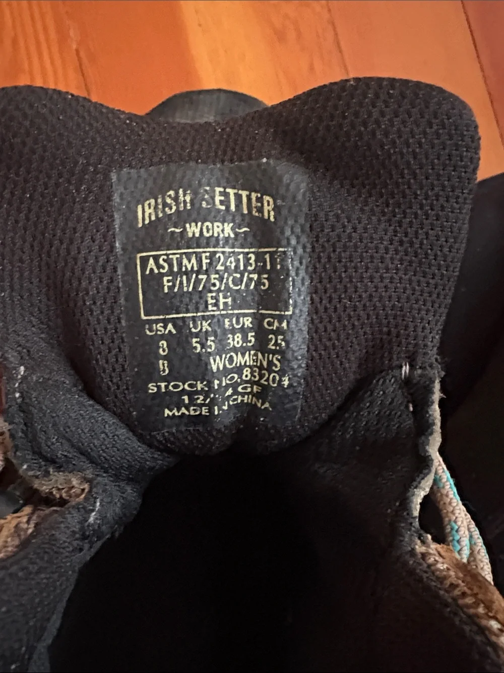 Irish Setter Brown and Black Women's Hiking Boots with Blue laces